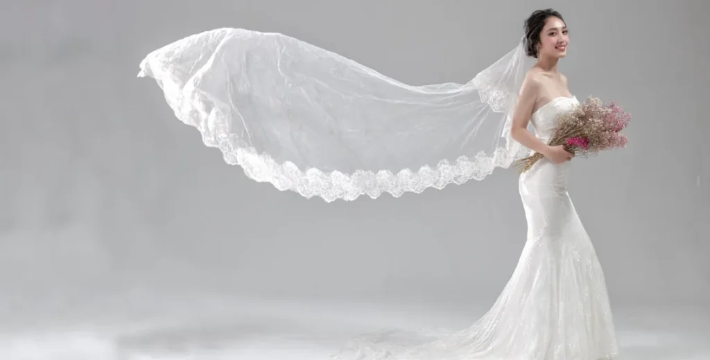 Gaun pengantin Kristen elegan dengan desain sederhana dan bermakna, cocok untuk pernikahan yang penuh nilai iman.