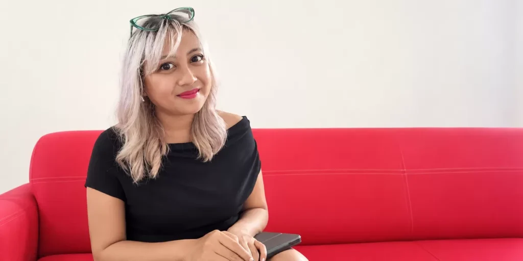 Potret Retno Sistha Inggita, founder Partiboost, saat membahas strategi business growth ecosystem.
