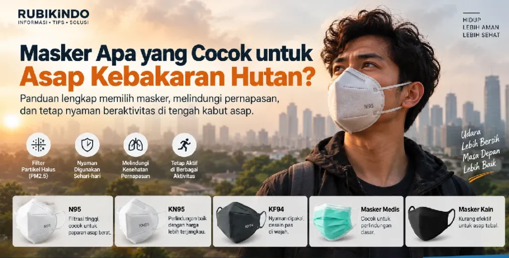 Perbandingan masker N95, KN95, KF94, masker medis dan masker kain untuk asap kebakaran hutan