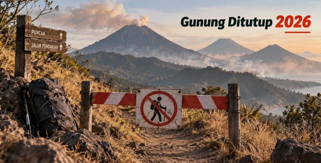 Daftar gunung yang ditutup 2026 karena karhutla dan alasan keselamatan pendakian