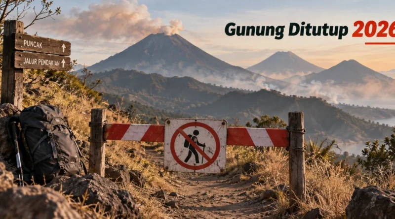 Daftar gunung yang ditutup 2026 karena karhutla dan alasan keselamatan pendakian